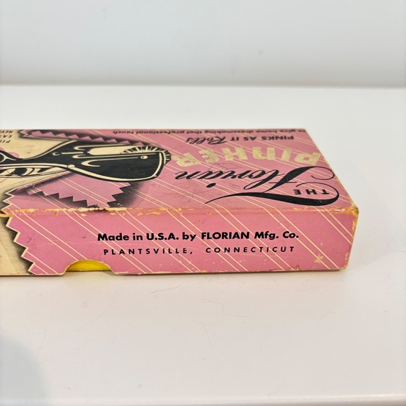 THE FLORIAN PINKER vintage 1950's pinking shears precision made NEW in box craft - Picture 5 of 13